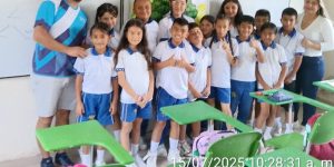 Mesa #15: Niños de la escuela rural Resguardos -15 de julio/25- Escuela Resguardos.  Fuente propia.